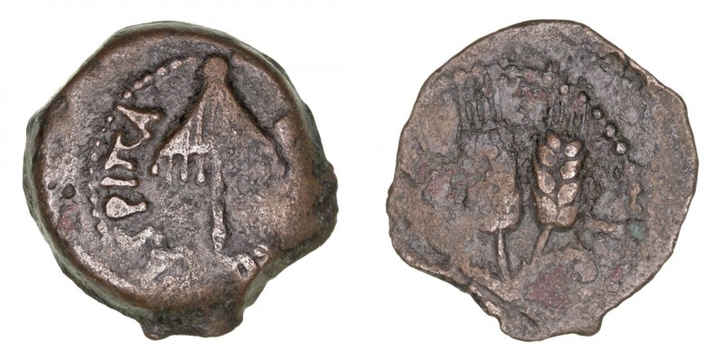 Monedas Antiguas
Judea
Agripa I
Prutah. AE. (37-44). Dinastía de Herodes. A/S...