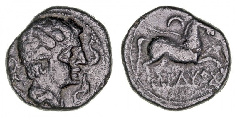 Monedas de la Hispania Antigua
Iltirta, Lérida
Semis. AE. A/Cabeza masculina a...