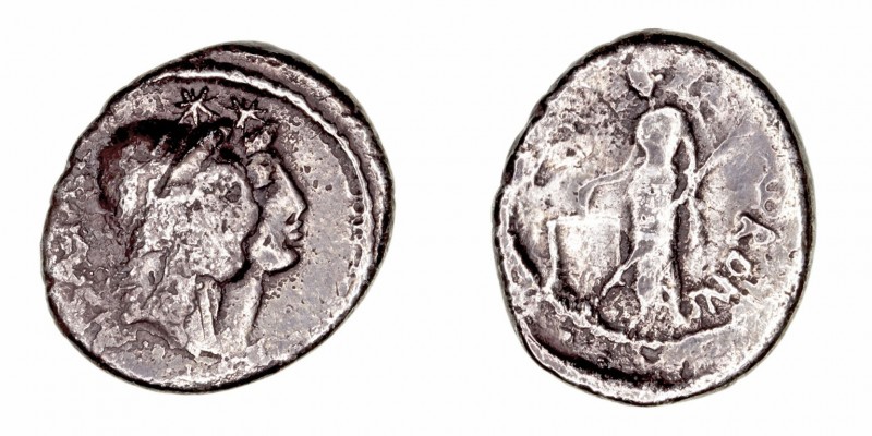 República Romana
Cordia
Denario. AR. (46 a.C.). R/Venus Verticordia a izq. con...