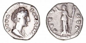 Imperio Romano
Faustina, esposa de A. Pío
Denario. AR. R/AVGVSTA. Ceres estante a la izq.. 2.97g. RIC.361. MBC-.