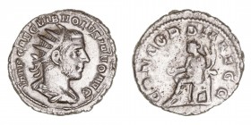 Imperio Romano
Volusiano
Antoniniano. VE. Roma. (251-253). R/CONCORDIA AVGG. 3.78g. RIC.168. MBC+/MBC-.