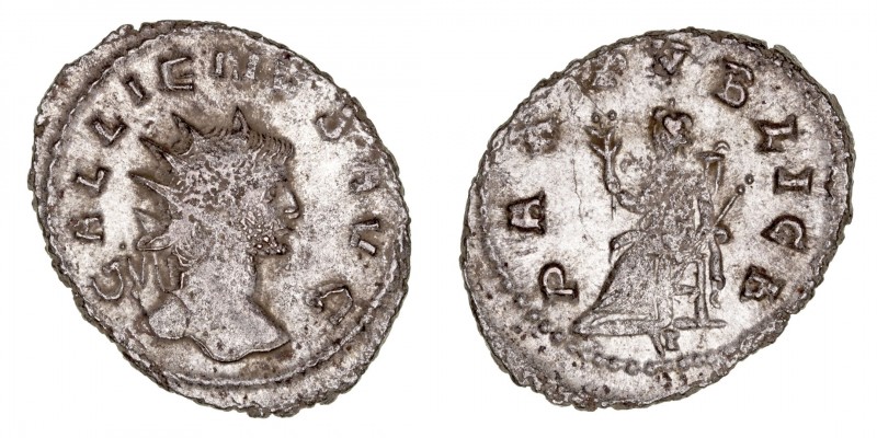 Imperio Romano
Galieno
Antoniniano. VE. Siscia. (253-268). R/PAX PVBLICA. 3.05...