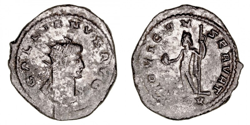 Imperio Romano
Galieno
Antoniniano. VE. (253-268). R/IOVI CONSERVAT, en exergo...