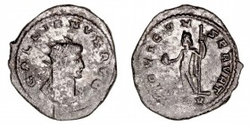 Imperio Romano
Galieno
Antoniniano. VE. (253-268). R/IOVI CONSERVAT, en exergo XV. 3.03g. RIC.608. MBC-.