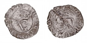 Monedas Medievales
Corona Castellano Leonesa
Juan I
Blanca del Agnus Dei. VE. Burgos. 0.95g. AB.552.2. Doblada y enderezada. (BC-).