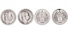 Monedas Extranjeras
Austria Francisco José I
Corona. AR. Lote de 2 monedas. 1894 y 1899. KM.2804. BC.
