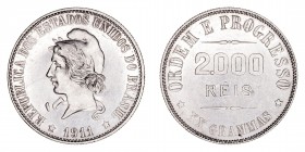 Monedas Extranjeras
Brasil
2000 Reis. AR. 1911. 19.90g. KM.508. Raya en anverso. (MBC+).