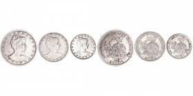 Monedas Extranjeras
Brasil
Serie de 3 valores. CuNi. 100, 200 y 400 Reis 1901. KM.503/505. MBC.