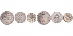 Monedas Extranjeras
Brasil
Serie 3 valores. CuNi. 100, 200 y 400 Reis 1932. KM.527/529. MBC+ a MBC.