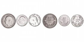 Monedas Extranjeras
Bulgaria
Lote de 3 monedas. AR. Lev 1910, 20 Leva 1930 y 50 Leva 1930. KM.28, 41 y 42. MBC+ a MBC-.