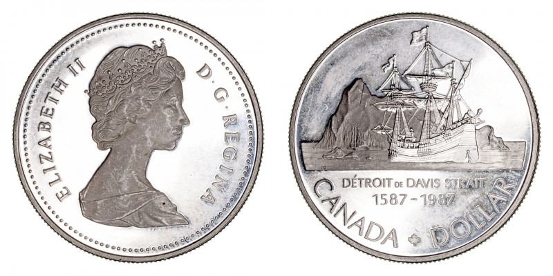 Monedas Extranjeras
Canadá Isabel II
Dólar. AR. 1987. 400 Aniversario del desc...