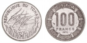 Monedas Extranjeras
Chad
100 Francs. Ni. 1975. KM.3. MBC-.