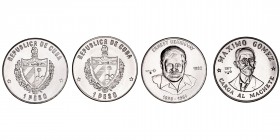 Monedas Extranjeras
Cuba
Peso. Cuproníquel. Lote de 2 monedas. 1977 Máximo Gómez y 1982 Ernest Hemingway. KM.88 y 188. EBC+.