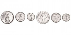 Monedas Extranjeras
Filipinas
Bajo administración de EE.UU. Serie de 3 valores. AR. 10 y 20 Centavos 1945 D y 50 Centavos 1945 S. KM.181/183. EBC+ a...
