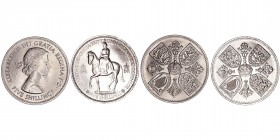 Monedas Extranjeras
Gran Bretaña Isabel II
5 Shillings. Cuproníquel. Lote de 2 monedas. 1953 y 1960. KM.894 y 909. MBC+.