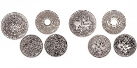 Monedas Extranjeras
Marruecos
Lote de 4 monedas. CuNi. 25 Céntimos 1921, 50 Céntimos 1921 y 1924, Franco 1921. KM.34.1, 35.1, 35.2 y 36.1. MBC.