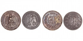 Monedas Extranjeras
México
Lote de 2 monedas. AE. 10 Centavos 1920 y 20 Centavos 1935. KM.430 y 437. Golpes en canto. (BC+ a BC-).