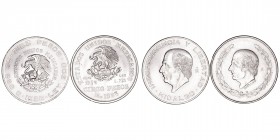 Monedas Extranjeras
México
Lote de 2 monedas. AR. 5 Pesos 1953 y 10 Pesos 1956 Hidalgo. KM.467 y 474. EBC a MBC+.