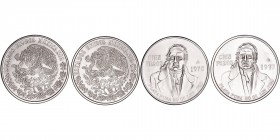 Monedas Extranjeras
México
100 Pesos. AR. Lote de 2 monedas. 1977 y 1978. KM.483.2. EBC.