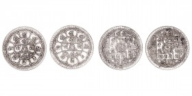 Monedas Extranjeras
Nepal
Lote de 2 monedas. AR. Prithvi Bir Bikram. Mohar y 2 Mohars 1831 (1909). KM.651.2 y 655. MBC.