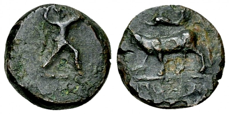 Poseidonia AE12, c. 350-290 BC 

Lucania, Poseidonia. AE12 (2.06 g), c. 350-29...