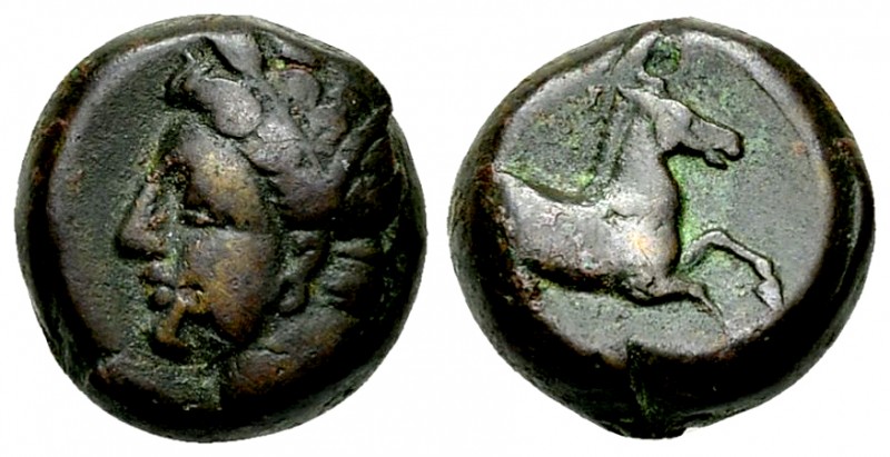 Aitna AE Tetras, c. 354-344 BC 

Sicily, Aitna. AE Tetras (14 mm, 5.03 g), c. ...