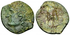Hiketas AE Litra, c. 283-279 BC 

Sicily, Syracuse. Hiketas (287-278 BC). AE Litra (20 mm, 4.33 g), c. 283-279 BC.
Obv. Laureate head of Zeus Hella...