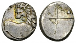 Chersonesos AR Hemidrachm, c. 386-338 BC 

Thrace, Chersonesos. AR Hemidrachm (12-13 mm, 2.35 g), c. 386-338 BC.
Obv. Forepart of lion to right, he...