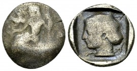 Mantineia AR Hemidrachm, c. 450-440/30 BC 

Arkadia, Arkadian League. Mantineia. AR Hemidrachm (15 mm, 2.73 g), c. 450-440/30 BC.
Obv. Zeus Lykaios...