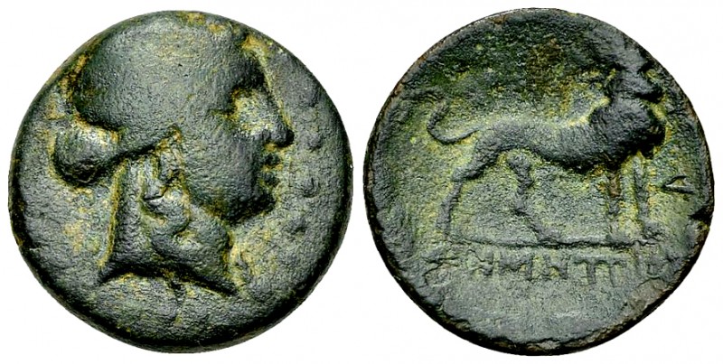Miletos AE 20, c. 250-190 BC 

Ionia, Miletos. AE20 (4.66 g), c. 250-190 BC. D...