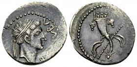 Juba II AR Denarius, Caesarea 

Kings of Mauretania. Juba II (25 BC - 24 AD). AR Denarius (17-19 mm, 2.59 g), Caesarea.
Obv. REX • IVBA, diademed h...
