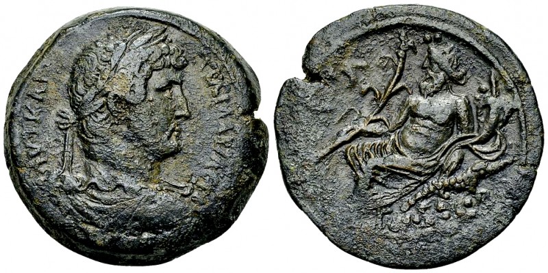 Hadrianus AE Drachm, Nilus reverse 

Hadrianus (117-138 AD). AE Drachm (34-35 ...