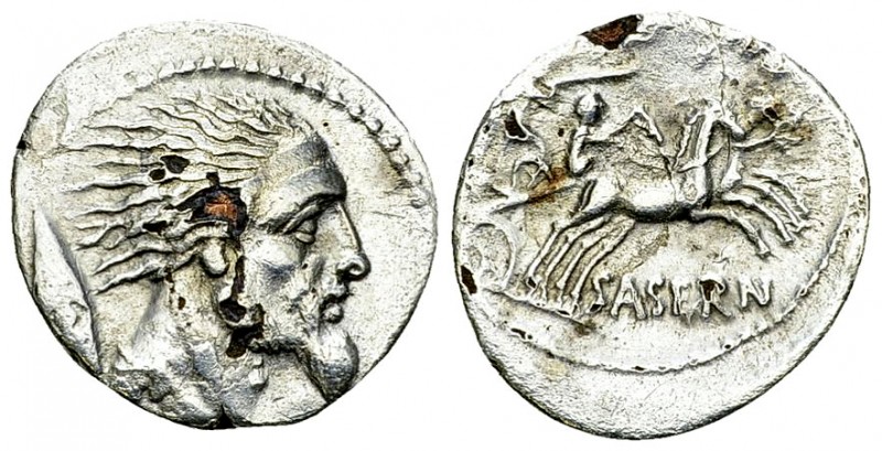 L. Hostilius Saserna AR Denarius, 48 BC 

L. Hostilius Saserna. Fourré Denariu...
