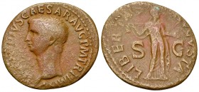 Claudius AE As, Libertas reverse 

Claudius (41-54 AD). AE As (27-30 mm, 8.96 g), Rome 41-50 AD.
Obv. TI CLAVDIVS CAESAR AVG P M TR P IMP, bare hea...