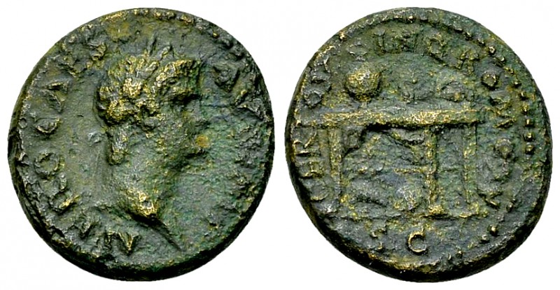 Nero AE Semis, 64 AD 

Nero (54-68). AE Semis (17 mm, 4.14 g), Rome, AD 64.
O...