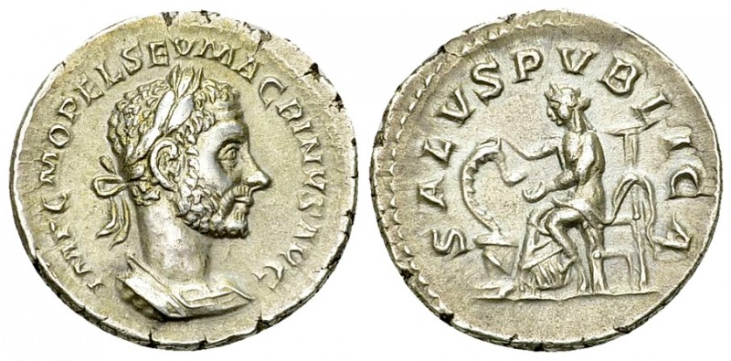 Macrinus AR Denarius, Salus reverse 

Macrinus (217-218 AD). AR Denarius (18 m...