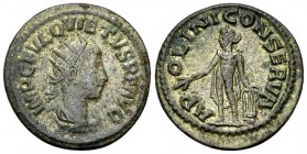 Quietus BI Antoninianus, Apollo reverse, Samosata 

Quietus (260-261 AD). BI Antoninianus (21 mm, 4.07 g), Samosata.
Obv. IMP C FVL QVIETVS P F AVG...