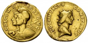 Probus Aureus, Jugate busts of Probus and Sol 

Probus (276-282 AD). Aureus (20-21 mm, 6.28 g), Serdica.
Obv. SOL COMI[S] PROBI AVG, Jugate busts l...