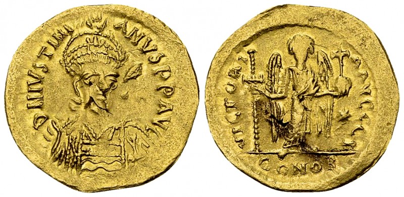 Iustinianus I AV Solidus, Constantinople 

Iustinianus I &nbsp;(527-565 AD). A...