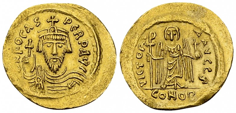 Phocas AV Solidus, Constantinople 

Phocas (602-610 AD). AV Solidus (20-22 mm,...