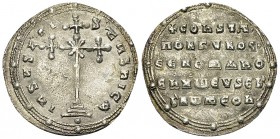 Constantinus VII AR Miliaresion 

Constantine VII Porphyrogenitus (913-959 AD), and Romanus II. AR Miliaresion (24 mm, 2.63 g), Constantinopolis.
O...