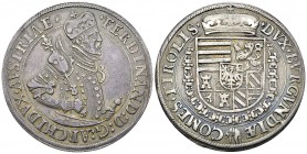 Ferdinand, AR Taler o.J., Hall 

Austria. Ferdinand (1564-1595). AR Taler o.J. (40 mm, 28.30 g), Hall.
Dav. 8097.

Sehr schön.
