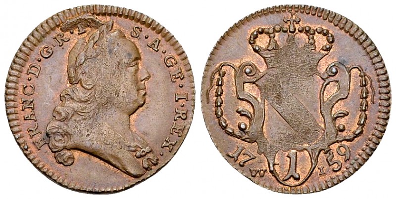 Franz I Stephan, CU Pfennig 1759 WI, Wien 

RDR. Franz I Stephan. CU Pfennig 1...