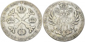 Maria Theresia, AR Kronentaler 1764 

Austrian Netherlands. Maria Theresia. AR Kronentaler 1764 (28.97 g).
KM 21.

Schön bis sehr schön.