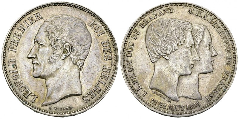 Belgique, AR 5 Francs 1853 

Belgique. Léopold I. AR 5 Francs 1853 (24.88 g)....