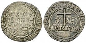 Henri VI, AR Blanc aux écus 

France. Henri VI de Lancastre (1422-1453). AR Blanc aux écus (26 mm, 2.62 g).
 Av. (couronne) FRANCORVM ET ANGLIE REX...