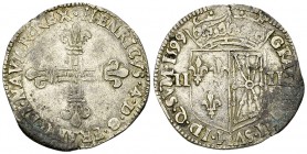 Henri IV, AR 1/4 Ecu de Navarre 1599 

France, Royaume. Henri IV (1589-1610). AR 1/4 Ecu de Navarre 1599 (30 mm, 9.54 g), Saint-Palais.
Dupl. 1238....
