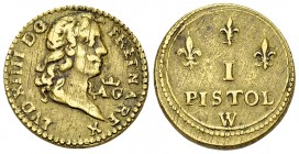 Louis XIV, AE Poids monétaire 

France, Royaume. Louis XIV. AE Poids monétaire (coin weight) pour le louis d’or aux huit L (19.5 mm, 6.69 g).
Av. L...