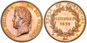 Louis Philippe I, AE Essai au module de 10 Centimes 1839, Londres 

France. Louis Philippe (1830-1848). Essai au module de 10 Centimes 1839 (31 mm, ...