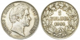 Bayern, AR Gulden 1842 

Deutschland, Bayern. Ludwig I. AR Gulden 1842 (10.61 g).
AKS 78.

Hübsch getönt. Gutes sehr schön.
